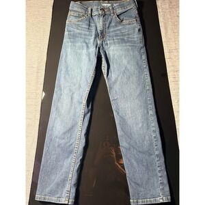 Wrangler Boys Classic Straight Jeans Medium Wash Adjustable Waist Size 14 Slim